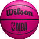Wilson NBA DRV Outdoor Basketball with Pump (Size 5 - 27.5", Pink)
