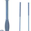 Silicone Bottle Brush and Straw Cleaner Set - Soft Baby Bottle Cleaner, Bendable Straw Cleaning Brush, Long Handle Brushes (Blue)