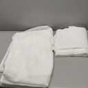 XTMYI White Curtains 84 Inches Long,Linen Semi Sheer Boho Light Filtering Textured Farmhouse Cotton Curtains for Bedroom Living Room 2 Panels Set,Back Tab Hooks Pleated