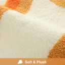 HAOCOO Orange Bathroom Rugs Non Slip Washable, Soft Plush Irregular Shape Non Slip Bath Mat, Microfiber Machine Washable Floor Mat Carpet for Bath Sink Tub Shower