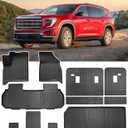 Floor Mats & Cargo Liner for GMC Acadia 2024 2025 (Only for 7 Seats Captain's Chairs), All-Weather Full Set Floor Mats & Cargo Liner with Backrest Mat for GMC Acadia Accessories 2024 2025
