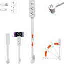 A Retractable and Rotating Power Strip Extension Stick - Equipped with USB-A and USB-C Ports and 2 AC Power outlets, Suitable for Hard-to-Reach Spaces Such as Bedside Tables, Sofas, and desks.