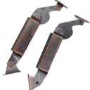 1 Pair of Self-Balancing Lid Support Hinges, Left & Right, Dark Bronze Tone Spring Hinge with Screws for Sofa, Box, Cabinet, Length 6" (Small)