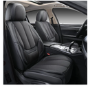 Coverado Front Seat Covers, 2 Pieces Universal Seat Covers for Cars, Breathable Fabric & Leather Car Seat Protectors, Car Seat Cushions Auto Accessories Fit for Most Sedans SUV Truck, Black