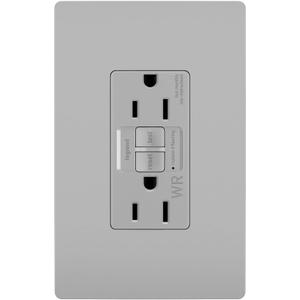 Legrand radiant Self-Test GFCI Weather Resistant Outlets, 15 Amp, Tamper Resistant, Outdoor Outlets, Gray, 1597TRWRGRY Legrand radiant Self-Test GFCI Weather Resistant Outlets, 15 Amp, Tamper Resistant, Outdoor Outlets, Gray, 1597TRWRGRY