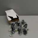 Chumia 10 Pcs Door Stopper Mounted Floor Stops Stainless Steel Cylindrical Stopper Modern Decorative Rubber Bumper Stops Holder Wall Protector for Bottom or Top of Door (Black)