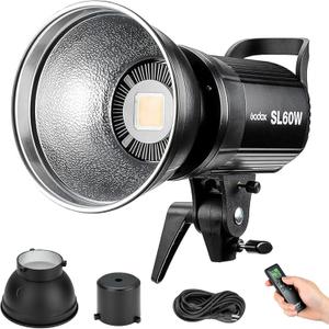 Godox SL60W LED Video Light, 60W 5600K Daylight LED Continuous Light SL-60W, Powerful Studio Bright Light with Bowens Mount 10-100% Brightness for Video Recording Wedding Godox SL60W LED Video Light, 60W 5600K Daylight LED Continuous Light SL-60W, Powerful Studio Bright Light with Bowens Mount 10-100% Brightness for Video Recording Wedding