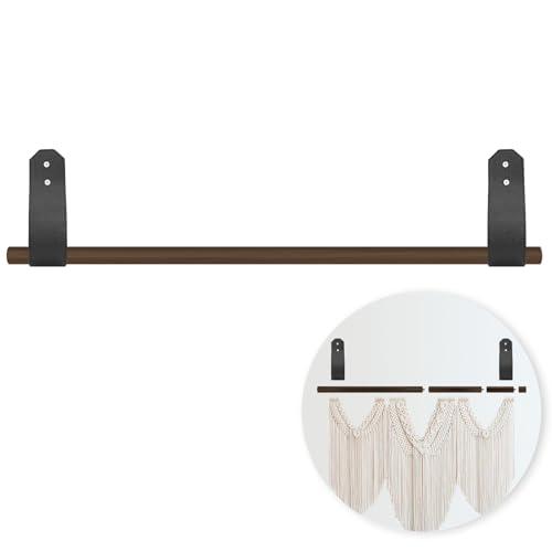 Seanlendery Wooden Tapestry Adjustable Hanger Telescopic Rod Aesthetic Wall Hanging Rod Rustic Solid Wood Rug Hanger for Tapestries Blankets Curtains Dream Catcher Wall Decoration (9-28.7 Inch)