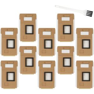 10 Pack Dust Bag Fit for Roborock S7 / S7+ / S7 MaxV Plus Vacuum Cleaner Auto-Empty Dock, 3L Large Capacity Replacement s7 dust Bags Accessory Set