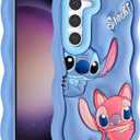 JoySolar Cute Cartoon Phone Case 3D Character Design Cases for Samsung Galaxy S23 - for Boys Girls Women Teens Kawaii Unique Fun Cool Funny Silicone Soft Shockproof Cover, Blue
