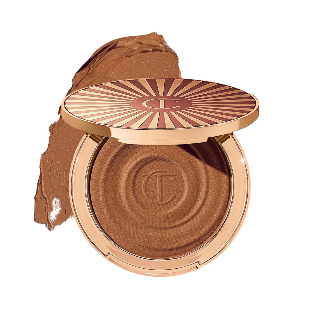 Charlotte Tilbury Beautiful Skin Face Makeup & Body Cream Bronzer - Hydrating Hyaluronic Acid & Pro Vitamin D3 to Blur for a Sun-Kissed Glow - Up to 16Hr Wear, Sweat & Humidity Proof