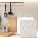 Diflart Mother of Pearl Peel and Stick Backsplash Sqaure Mosaic Tile for Kitchen Bathroom Wall Decor Pack of 6 Sheets