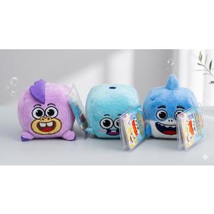 Pinkfong Baby Shark Daddy Shark Plush Cube with Sound [Blue, 2021] Pack Of 3