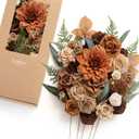 Ling's Moment Artificial Wedding Fall Flowers Deluxe Combo, Walnut Brown