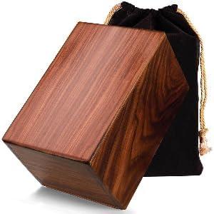 SOULURNS Solid Rosewood Cremation Urn for Adult Human Ashes | Wooden Memorial Box for Funeral 200 Lbs