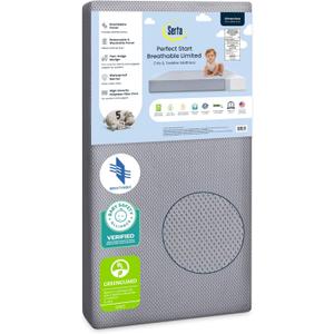 Serta Perfect Start Breathable Limited Two -Stage Crib Mattress and Toddler Mattress - Breathable Cover and Fiber Core, Machine Washable Cover, Waterproof