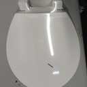 Round Toilet Seat, Standard 16.5 Slow/Soft Close Round Toilet Seat for Round Toilets, No-Slam Quiet-Close Lid, Easy-to-Install, White, Durable Never-Loosen Design