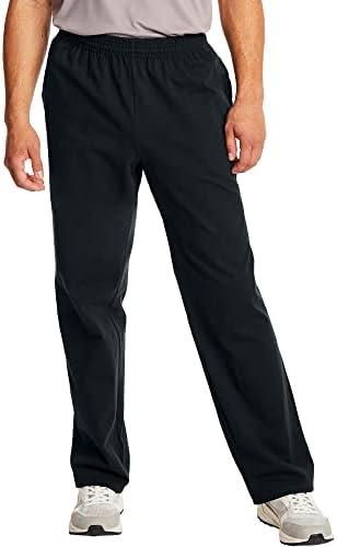 Hanes Essentials Sweatpants, Men’s Cotton Jersey Pants with Pockets,  2 XL