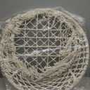 Hanging Chair for Bedroom Hammock Chair Swing with Lights and Hardware Kits Holds Up to 550Lbs Macrame Swing Chair Hanging Cotton Rope Swing Chair for Bedroom Patio, Deck Garden-Cushion Not Included