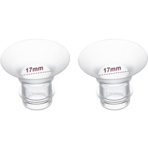 Flange Inserts 17mm 2PC,Compatible with Momcozy S12 Pro/S9 Pro/S12/S9 Wearable Breastpump Cup,Suitable for Medela/Spectra/Elvie/Willow/TSRETE 24mm Shields/Flanges,Reduce 24mm Tunnel Down to 17mm,2pcs