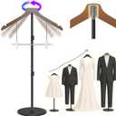 T Shirt Stand Display 26-64.7 Inch with Pants Clip, Height Adjustable for Long Short Clothes Dress, Display Mannequin for Store, Closet, Photoshoot, Exhibition, Vendors Shop, PartiesBrown 1pcs