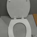 Bemis 1500EC Durable Wooden Toilet Seat, Easy Clean Hinges, Made in USA, Elongated, White