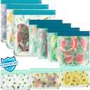 10 Pack Dishwasher Safe Reusable PEVA Food Storage Bags, Leak proof Reusable Freezer Bags for Food Storage Home Organization Traval & Make-up BPA FREE for Food Storage Home BPA FREE for Salad Fruit