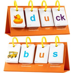 Alened Phonics Flash Cards for Kids 3-8, Sight Words Flash Cards for Kindergarten 1st 2nd 3rd Grade, CVC CVCC CCVC Word Builder, Homeschool & Classroom Phonics Learning Supplies