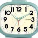 Loud Alarm Clock for Heavy Sleepers Adults, Silent No Ticking, Battery Operated, Glow in Dark dial, Lighted on Demand and Snooze(Green)