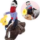2 x ISMARTEN Cowboy Rider Dog Costume for Dogs Outfit Knight Style with Hat Pet Costume for Halloween Day (X-Large)