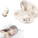 Invisible Sleep Earbuds, Bluetooth, Noise Reduction, Touch Control, 6H Playtime, Timer, Music and Sleep Mode, Sleeping Buds for Side Sleepers (Ivory)