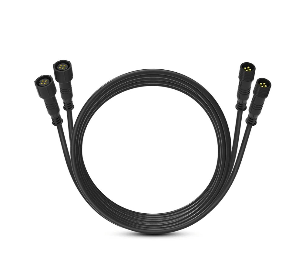 MICTUNING 2PCS 10FT 4 - Pin RGB Rock Light Extension Cables - Exclusive for 4 & 8 Pods RGB LED Rock Lights Connection