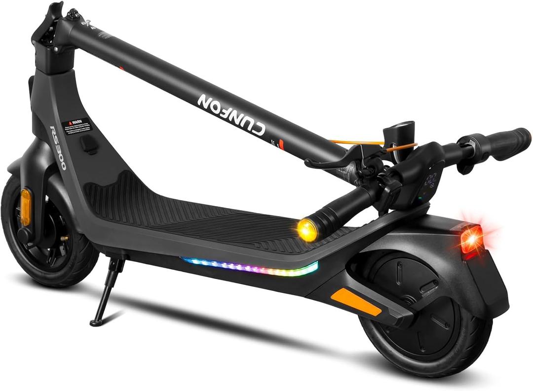 Electric Scooter for Adults, 500W/650W Motor, Up to 19 MPH and 25 Miles Long-Range, 10" Pneumatic Tires, Folding E Scooter with Fingerprint Unlocking and APP, Ideal for Safe Commuting