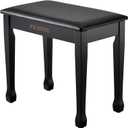 Piano Bench with Waterproof Padded Cushion, Makeup Stools for Vanity, Bench for Living Room/Bedroom (Black)