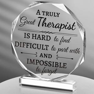 CroBlissful Physical Therapist Gifts Physical Therapist Gift for Women Men Teacher Appreciation Thank You Acrylic Desk Decor Plaque Birthday Plaque Gifts for Friends Coworkers Bosses Home Office, 4.72 x 4.72 x 0.55 inches