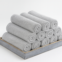 Avalon Towels Cotton Washcloths – (Pack of 60) Size 12x12 Inches, 100% Ring Spun Cotton, Soft & Absorbent Face Towels, Gym Towels, Hotel and Spa Quality, Reusable Fingertip Towels (Gery)