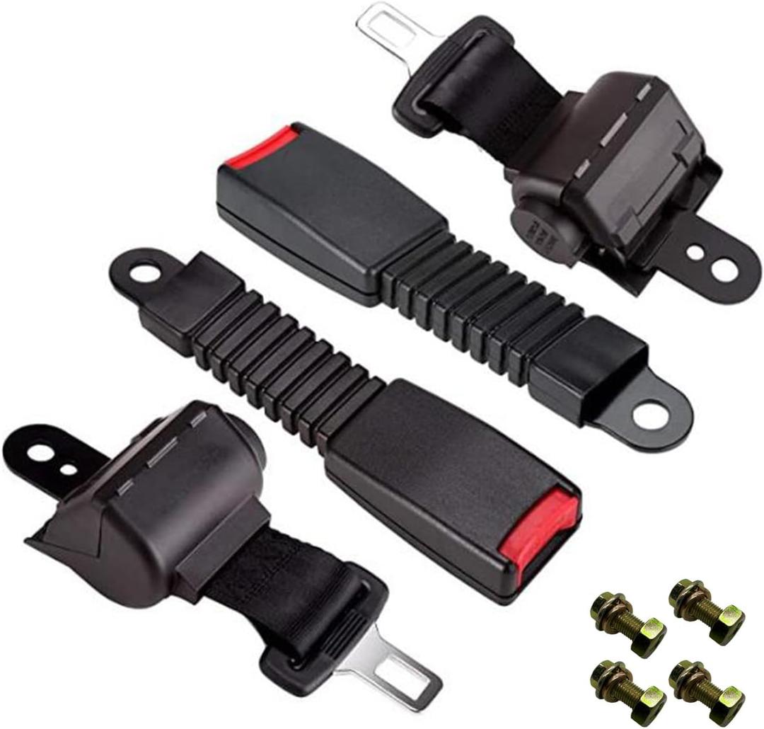 Golf Cart Seat Belts 42" Retractable Universal Seat Belts for Yamaha EZGO Club Car Golf Cart Go Kart, Set of 2