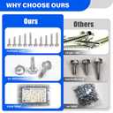 450PCS Self Tapping Screws for Metal, 410 Stainless Steel Self Drilling Screws #8#10 Hex Head Sheet Metal Screws Assortment Kits, Length 1/2"" to 1-1/4'' (Silver)