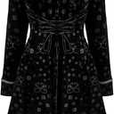 TZMAPU Medieval Retro Gothic Velvet Women's Coat, Formal Casual Work, Costume