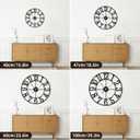Large Wall Clock for Living Room Decor - 18 Inch Silent Non-Ticking Wall Clocks Battery Operated, Metal Vintage Retro Decorative Modern Wall Clock for Bedroom, Kitchen, Office, Farmhouse Decor