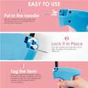 Stitch Gun for Clothes - Handheld Stitch Gun Quick Clothing Fixer - Tagging Gun - Includes 6 Needle, 1000 Black Fasteners & 1000 White Fasteners 