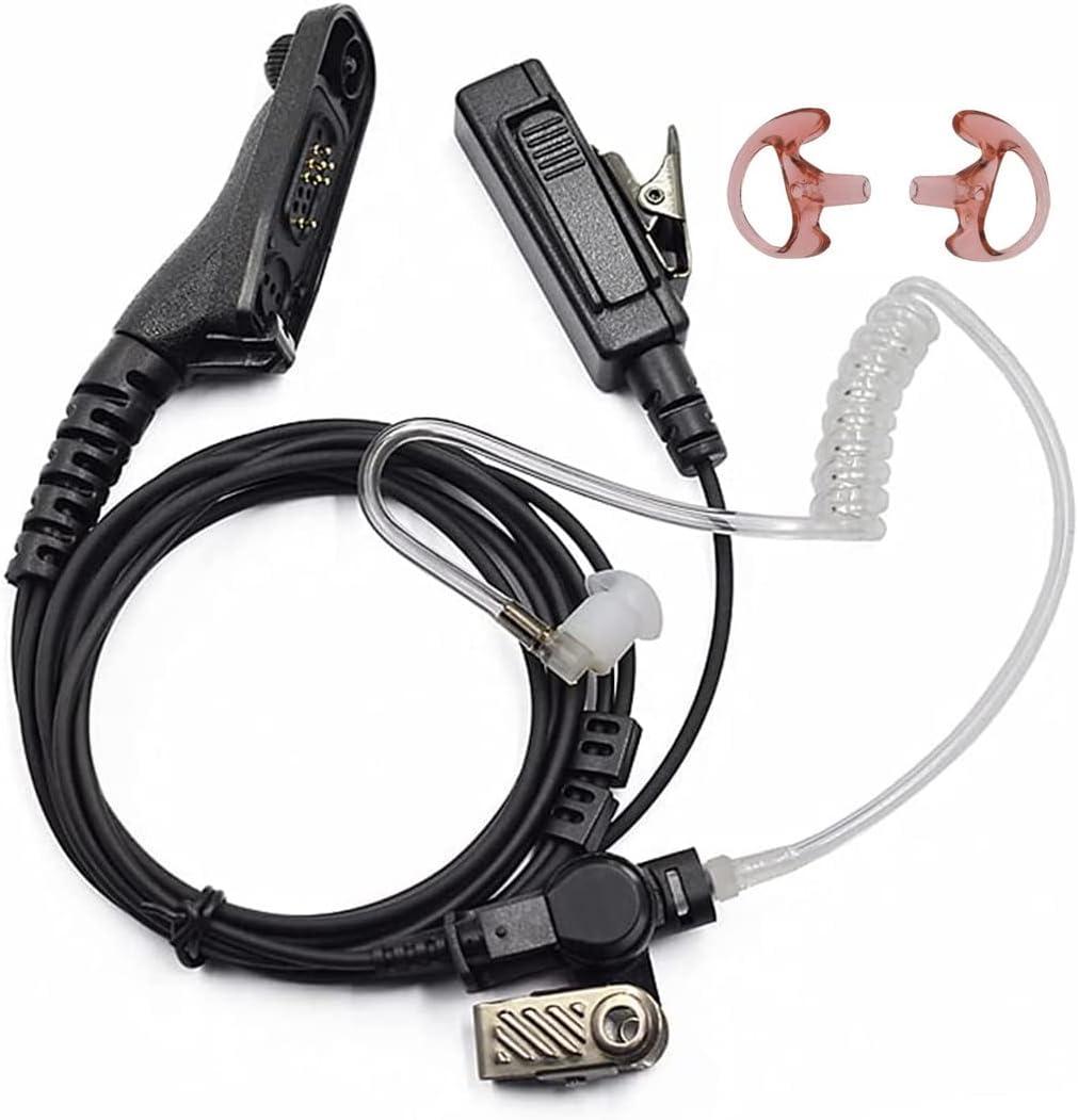 3'2 Wire Earpiece Mic Acoustic Tube Noise Reduction Compatible with Motorola XPR 6500 6550 6580 7000 7550 7550E 7580E XIR P8200 P8268 P8260 APX 8000 APX 7000 APX 2000 APX 1000 APX 6000 Two Way Radio