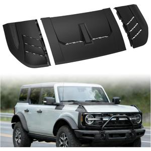 Hood Scoop for Ford bronco 2021-2025, Black Hood Trim Air Intake Protector Decorative Cover for Ford Bronco 2021-2025 2/4 Door Accessories (Not for Raptor/Bronco Sport Models)