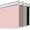 Joydeco Cordless Roller Shades Blackout Blinds for Windows Room Darkening Rolled Up Shades with Spring System, UV Protection Window Shades Door Blinds for Home and Office (58 "W x 75" H, Pink)