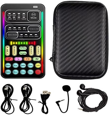Portable Handheld Microphone Voice Changer with Sound Multifunctional Effects Machine Voice Disguiser Mini Device for Mobile Phone PC Laptops PS4 Xbox One Games