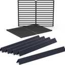QuliMetal 7522 7535 Grill Replacements for Weber Genesis Silver A, Spirit 500, Grill Parts for Weber Spirit 200 & 210 Series(2009-2012 with Side Control), 21.5" Flavorizer Bars & 15" Grill Grates