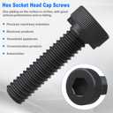 mxuteuk 620PCS M3 Screws Assortment Kit,M3 Screw Kit Suitable for 3D Printer,6/8/10/12/16/20mm 12.9 Grade Alloy Steel Black Zinc Hex Socket Head Bolts Nuts Washers Kit