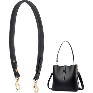 PH PandaHall Crossbody Bag Straps, 28.5 Inch Short Bag Strap Purse Strap 1.4 Inch Wide PU Leather Replacement Shoulder Strap with Golden Metal Clasps for Women DIY Underarm Bag Handbag, Black
