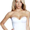 Dominique Womens Ariel 8541 Longline Strapless Bra Low Back, Hidden Underwire, Convertible Lingerie for Women, 32D, Whitevvv