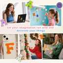 Goprety 142pcs Chenille Letter Patches Self Adhesive Stickers Chenille Patches Fluffy Stickers for Clothing Patches Backpacks Bags Holiday Parties Graduation Decorations